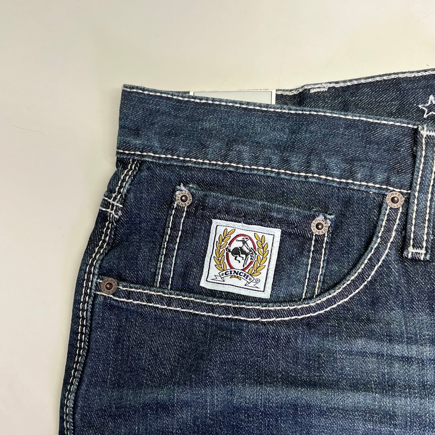 CINCH Relaxed Fit White Label Jeans Men's Sz 33 X 36 Stonewash Indigo MB92834019