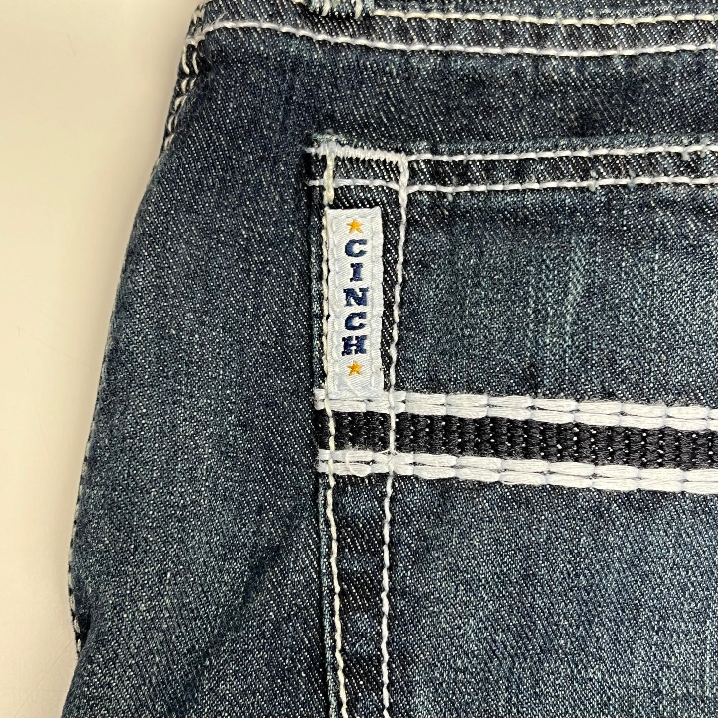 CINCH Relaxed Fit White Label Jeans Men's Sz 33 X 36 Stonewash Indigo MB92834019